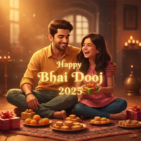 Unique Happy Bhai Dooj 2025 Wishes Messages - Free Happy Bhai Dooj 2025 Wishes Download