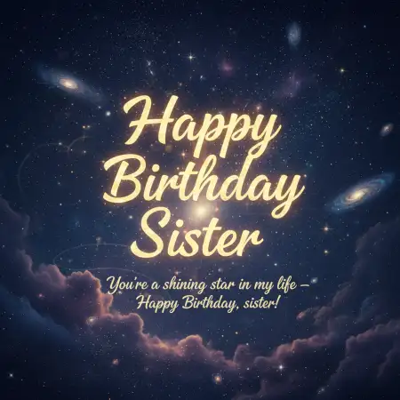 Free Unique Happy Birthday Wishes To My Cute Little Sister Background Download