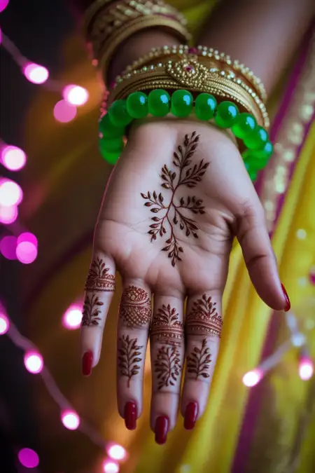 Unique Mehndi Design For Hariyali Teej Occasion - Free Hariyali Teej Mehndi Design Download
