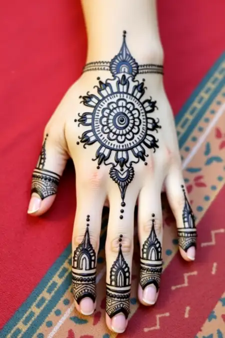 Unique Mehndi Look For Sawan Somwar Festival - Free Sawan Somwari Mehndi Design Download