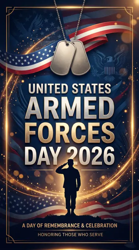 Free United States Armed Forces Day 2026 Armed Forces Digital Poster Image Download