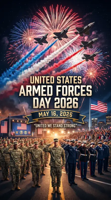 Free United States Armed Forces Day 2026 Military Celebration Flyer Image Download