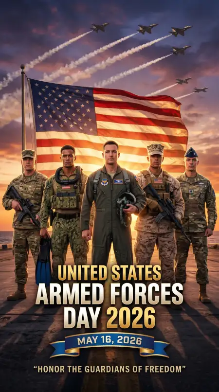 Free United States Armed Forces Day 2026 Patriotic Background Image Download