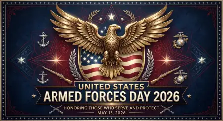 Free United States Armed Forces Day 2026 Patriotic Typography Poster Image Download