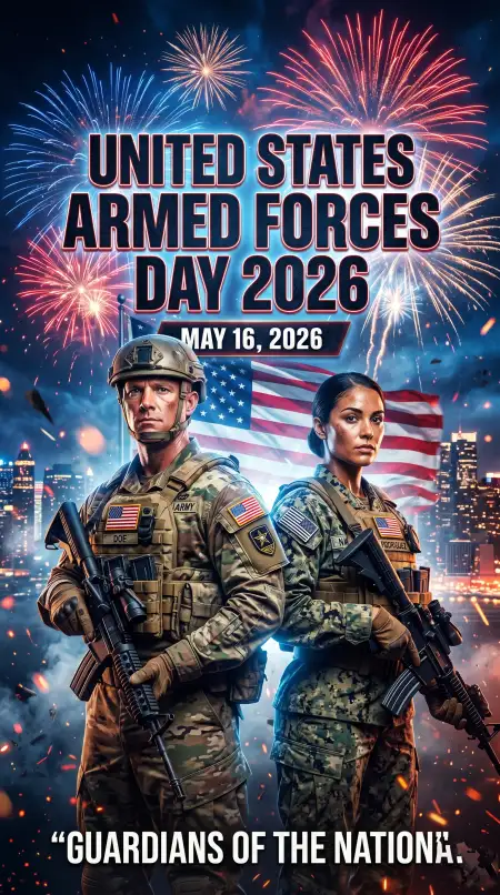 Free United States Armed Forces Day 2026 Poster Design Image Download