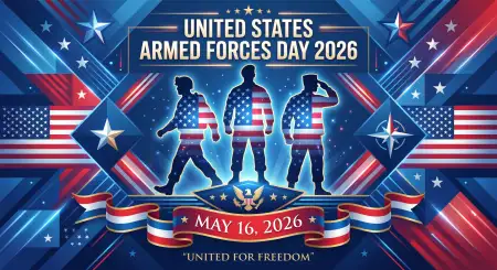 Free United States Armed Forces Day 2026 Red White Blue Background Image Download