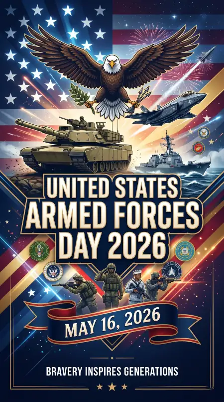 united states armed forces day 2026 usa military vector design