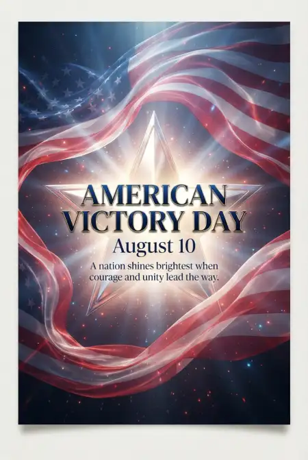 United States Victory Day 2026 American Flag Celebration Poster - Free United States Victory Day 2026 Download
