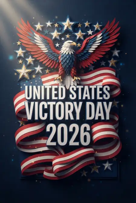 United States Victory Day 2026 Celebration Banner Design - Free United States Victory Day 2026 Download
