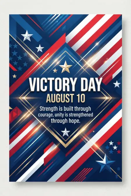 United States Victory Day 2026 Celebration Flyer Template - Free United States Victory Day 2026 Download