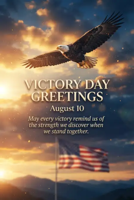 United States Victory Day 2026 Greeting Card Design - Free United States Victory Day 2026 Download