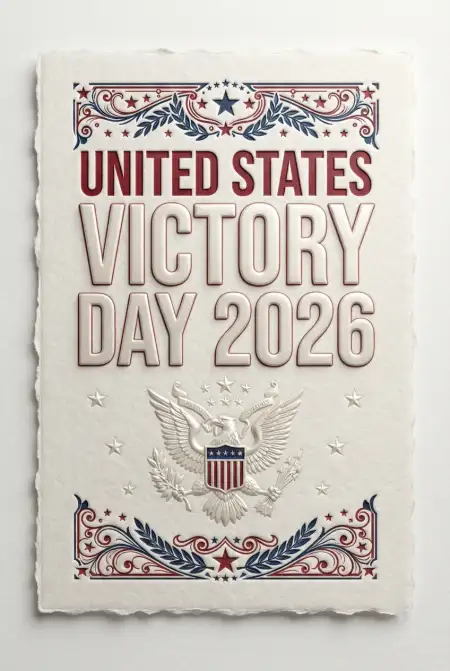 United States Victory Day 2026 Greeting Card Template - Free United States Victory Day 2026 Download