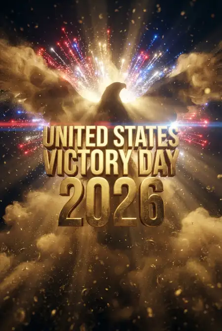 United States Victory Day 2026 Photoshop Design Template - Free United States Victory Day 2026 Download