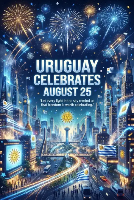 Uruguay August 25 Celebrations - Free Uruguay Independence Day 2026 Download