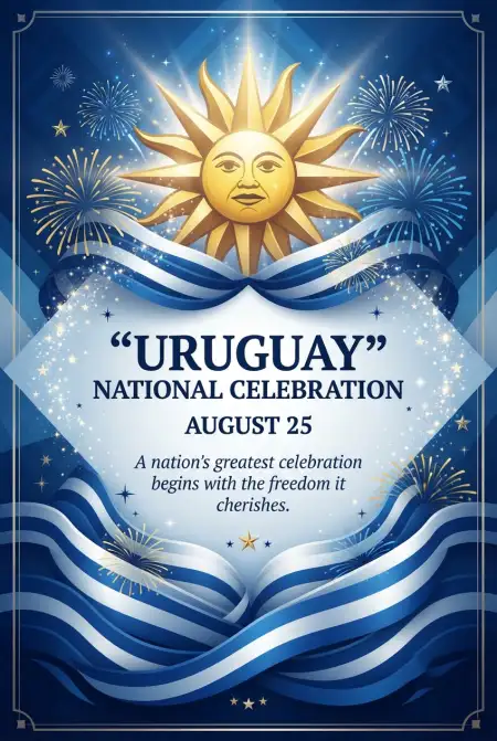 Uruguay National Day August 25 2026 - Free Uruguay Independence Day 2026 Download