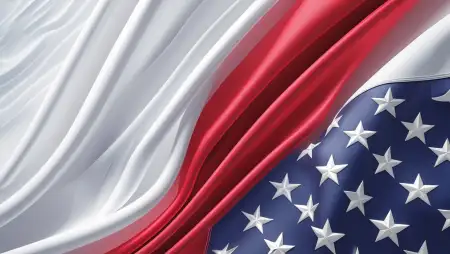 Usa Flag Background With Glowing Lights - Free Light Background Download