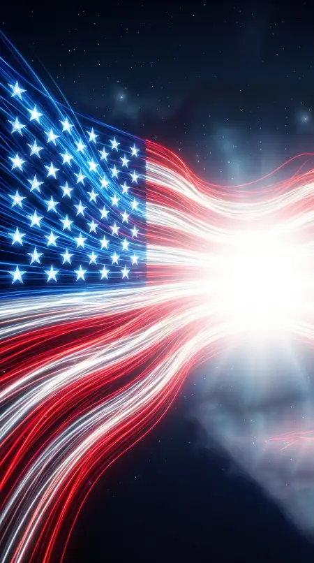 Usa Flag Wallpaper With Glowing Stars Patriotic Background - Free Usa Flag Download