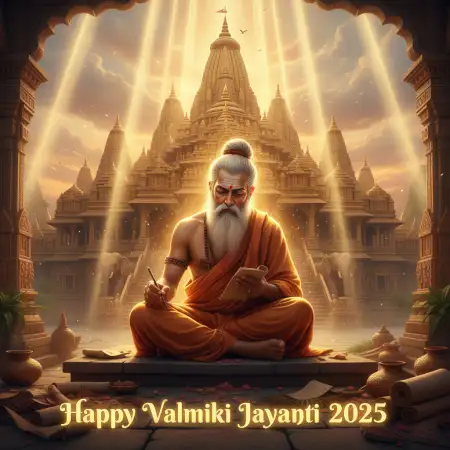 Valmiki Jayanti 2025 Lines For Students - Free Happy Valmiki Jayanti 2025 Download