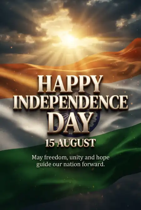 Vande Mataram Independence Day Wishes 2026 - Free Indian Independence Day Wishes 2026 Download