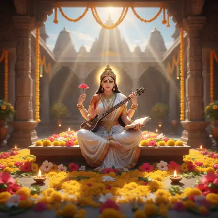 Free Vasant Panchami Background Divine Look Background Download
