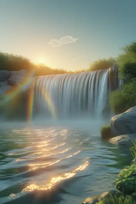 Vertical HD Waterfall Background - Free Related Background Image