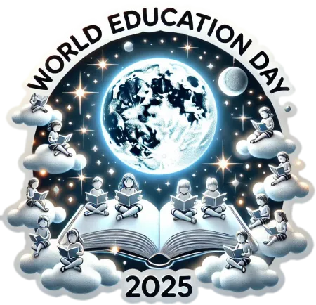 vibrant world education day 2025 png for banners