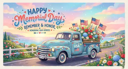 vintage memorial day greeting card design 2026