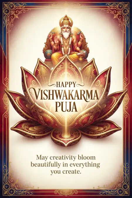 vishwakarma puja wishes greeting card 2026 - Happy Vishwakarma Puja Wishes 2026