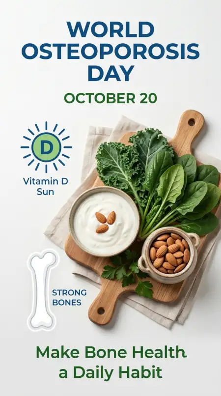 vitamin d and bone health infographic - World Osteoporosis Day 2026