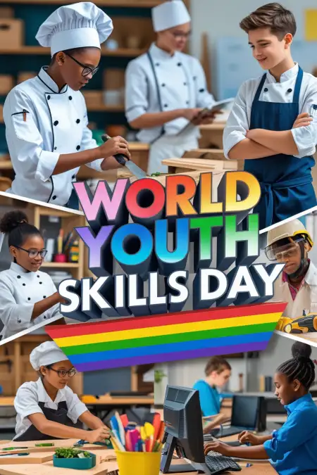 Vocational Training Day Image 15 July 2025 - Free World Youth Skills Day Download
