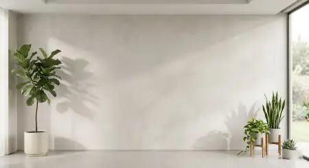 Wall Background With Indoor Plants - Free Wall Background Download