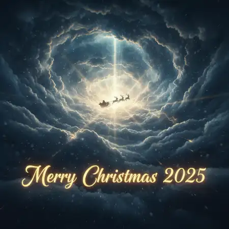 Free Warm Merry Christmas Wishes 2025 Background Download