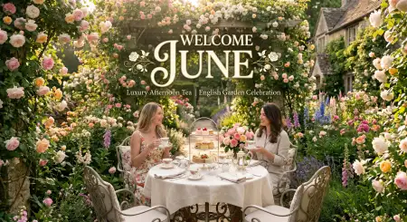 Welcome June 2026 Floral Pinterest Post Design - Free Welcome June Download