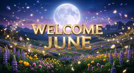 Welcome June 2026 Monthly Blessings Social Media Design - Free Welcome June Download