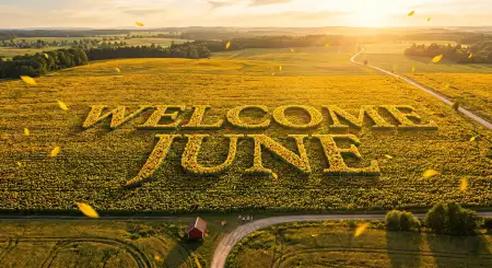 Welcome June 2026 Summer Sunshine Facebook Cover - Free Welcome June Download