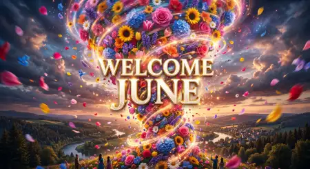 Welcome June Card Design Images - Free Welcome June Download