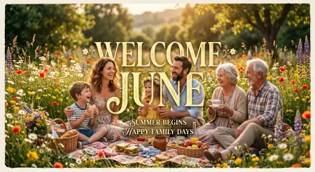Welcome June Family Wishes Images - Free Welcome June Download