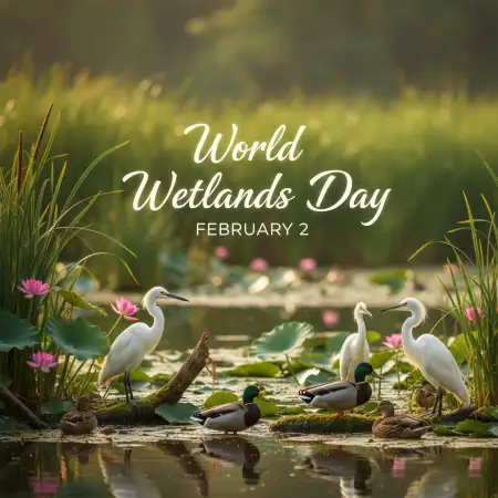 Free Wetlands And Migratory Birds Background Download