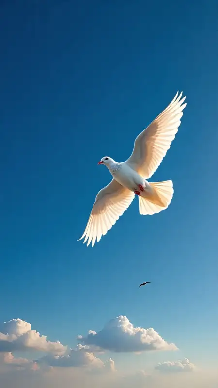 Where To Download White Dove Flying In Blue Sky Png - Free Blue Sky Download