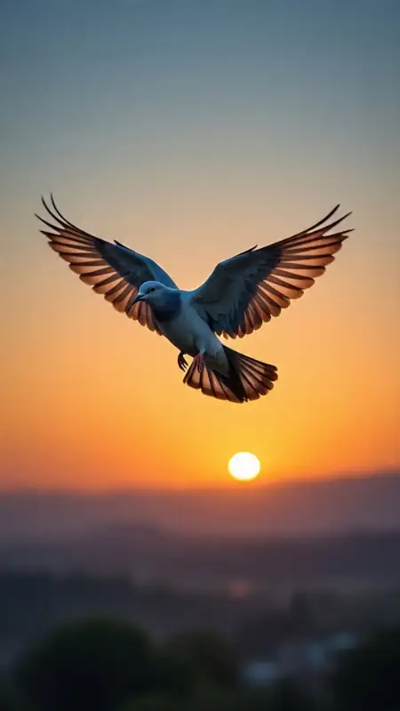 White Dove Flying In Blue Sky 3d Realistic Render - Free Blue Sky Download