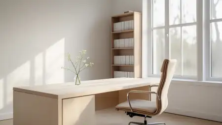 White Minimalist Office Background Image - Free White Minimalist Background Download