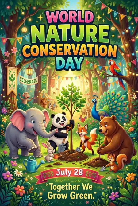Wildlife And Forest Conservation Banner - Free World Nature Conservation Day 2026 Download