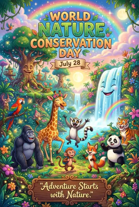 Wildlife Conservation Awareness Poster - Free World Nature Conservation Day 2026 Download