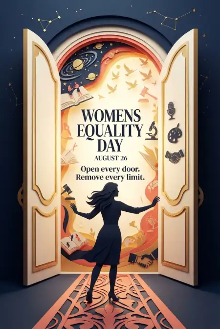 Womens Equality Day 2026 Card - Free American Womens Equality Day 2026 Download
