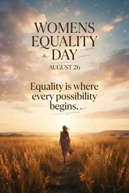 Womens Equality Day 2026 Equality Wishes - Free American Womens Equality Day 2026 Download
