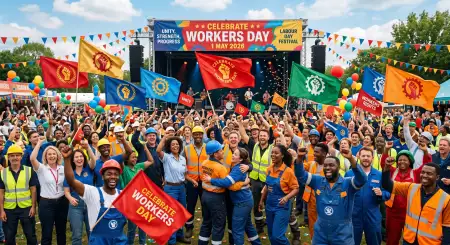 Workers Protest May Day Images - Free International Labor Day Wishes 2026 Download