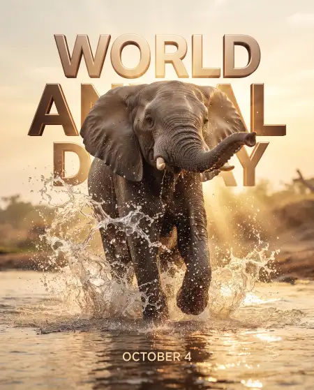 world animal day elephant images 2026 - World Animal Day 2026