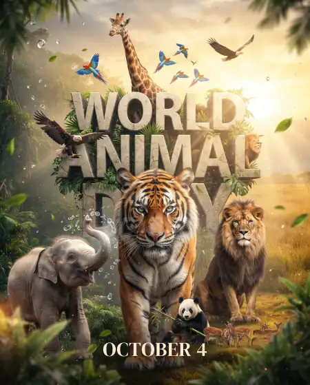 world animal day flyer design 2026 - World Animal Day 2026