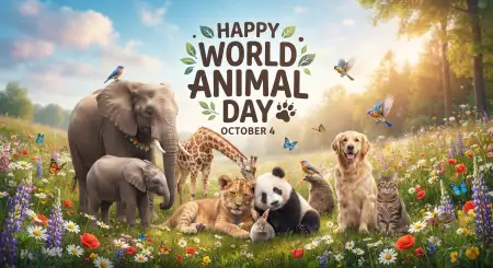 world animal day greeting images 2026 - World Animal Day 2026