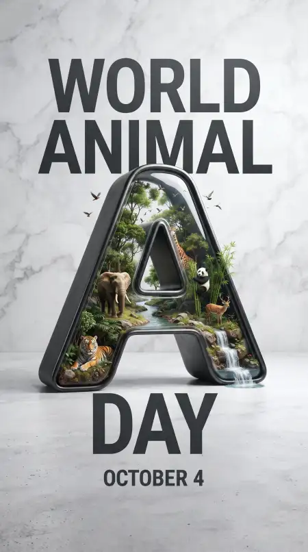 world animal day poster for students 2026 - World Animal Day 2026